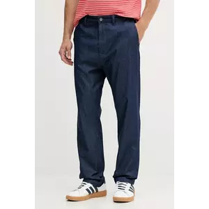 United Colors of Benetton pantaloni de bumbac culoarea bleumarin, drept, 4DHJUF05K imagine