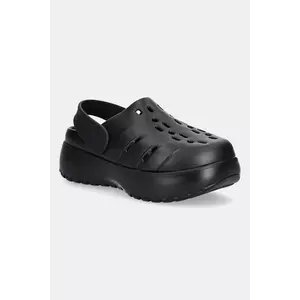 adidas papuci Adilette Clog Platform culoarea negru, cu platforma, JP9577 imagine