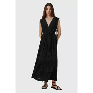 AllSaints rochie XANTHE culoarea negru, maxi, evazati, W302DC imagine