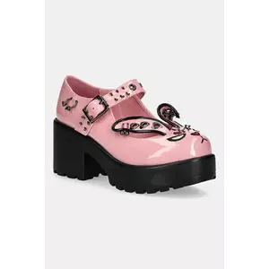 Koi Footwear pumps Tira Pink Mary Janes Death Raver Bunny culoarea roz, cu toc drept, ND199 imagine