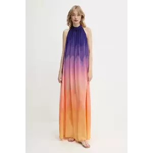 Silvian Heach rochie URCHIM culoarea portocaliu, maxi, evazati, CVP25058VE imagine