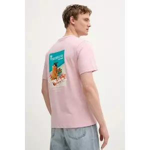 Pepe Jeans tricou din bumbac culoarea roz, cu imprimeu, PM509956 imagine