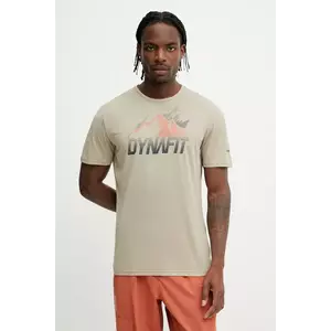 Dynafit tricou sport Transalper culoarea bej, cu imprimeu, 08.0000071884 imagine