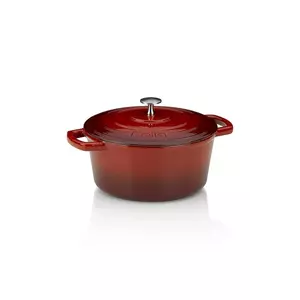 Kela oală din fontă Calido 3, 8 L culoarea roșie imagine