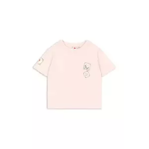 Konges Sløjd tricou de bumbac pentru copii RHW X KS LETTRE TEE OCS culoarea roz, cu imprimeu, Rosie Huntington Whiteley KS103612 imagine