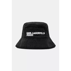 Karl Lagerfeld Jeans pălărie din denim culoarea negru, bumbac, A3M33107 imagine