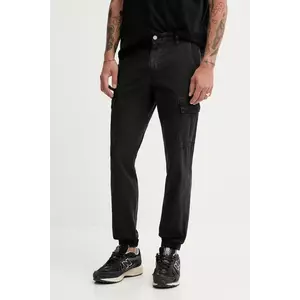 Tommy Jeans pantaloni de bumbac culoarea negru, mulata, DM0DM21791 imagine