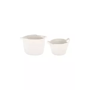 Bizzotto set de coșuri de depozitare Candor 2-pack culoarea alb imagine