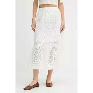 Pepe Jeans fustă din bumbac culoarea bej, maxi, evazati, PL901225 imagine