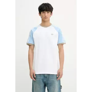 adidas Originals tricou din bumbac Cali Tee culoarea alb, cu imprimeu, KC4960 imagine