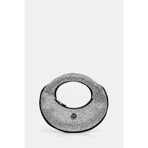 Philipp Plein poșetă de piele culoarea argintiu, PAEA WBA2096 PLE009N imagine