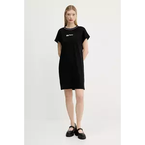 Karl Lagerfeld Jeans rochie din bumbac culoarea negru, mini, drept, A3W13044 imagine