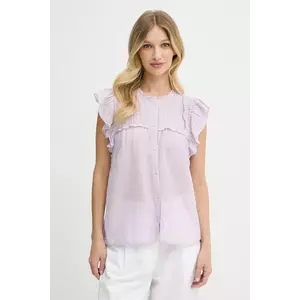 Pepe Jeans cămașă culoarea violet, cu guler clasic, regular, PL305101 imagine