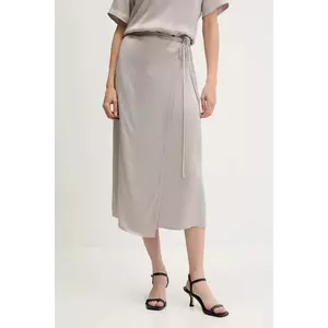 Sisley fustă culoarea bej, midi, drept, 42BZL002R imagine