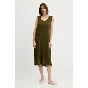 Sisley rochie culoarea verde, midi, drept, 41WELV07D imagine