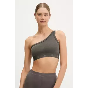 adidas Originals top RIB BRA culoarea maro, JC7558 imagine