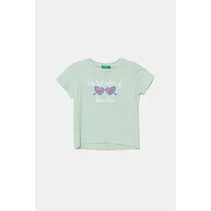 United Colors of Benetton tricou de bumbac pentru copii culoarea verde, 3I1XG10JB imagine