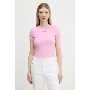 Tommy Jeans tricou culoarea roz, DW0DW21402 imagine