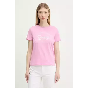 Tommy Jeans tricou culoarea roz, DW0DW21404 imagine