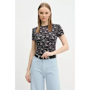 Tommy Jeans tricou femei, culoarea negru, DW0DW20625 imagine