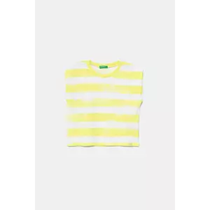United Colors of Benetton tricou de bumbac pentru copii culoarea galben, 3SL3C10OW imagine