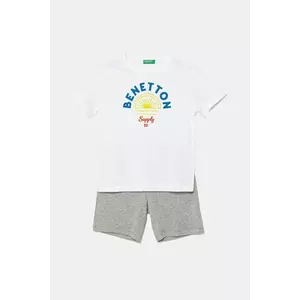 United Colors of Benetton set de bumbac pentru copii culoarea alb, 3096GK00Q imagine