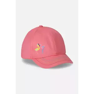 Coccodrillo șapcă din bumbac pentru copii culoarea roz, cu imprimeu, ACCESSORIES SUMMER GIRL imagine