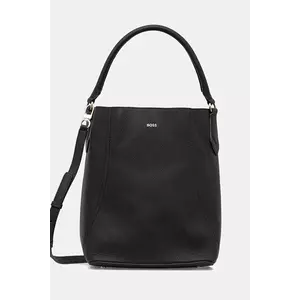 BOSS geantă de piele culoarea negru, 50547744 imagine