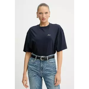 BOSS Orange tricou din bumbac culoarea bleumarin, 50545498 imagine