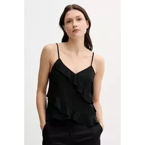 Sisley bluză culoarea negru, uni, 5LNTLH01J imagine