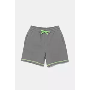 United Colors of Benetton pantaloni scurți din bumbac pentru copii culoarea gri, talie reglabila, 38OHG901V imagine