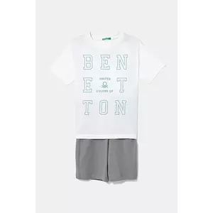 United Colors of Benetton set de bumbac pentru copii culoarea alb, 3096CK00D imagine