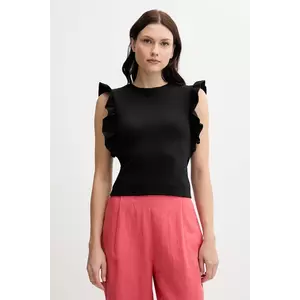 United Colors of Benetton top culoarea negru, 3FMED10A3 imagine