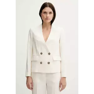 Sisley sacou culoarea bej, cu doua rânduri de nasturi, uni, 270YLW035 imagine