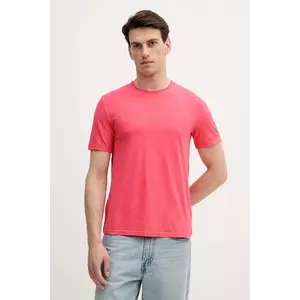 United Colors of Benetton tricou din bumbac culoarea bej, uni, 3JE1J19A5 imagine