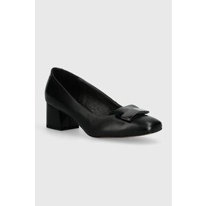 Wojas pantofi de piele culoarea negru, cu toc drept, 3509751 imagine