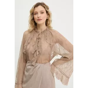 Answear Lab bluza culoarea maro, neted imagine