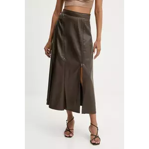 Answear Lab fustă culoarea maro, maxi, evazati imagine