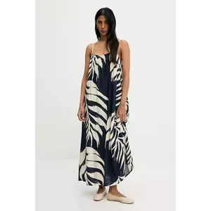 Answear Lab rochie culoarea bleumarin, maxi, evazată imagine