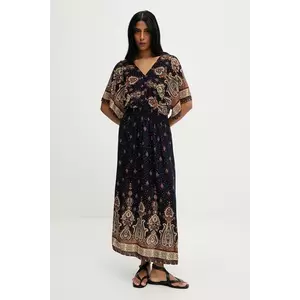 Answear Lab rochie culoarea bleumarin, maxi, evazată imagine