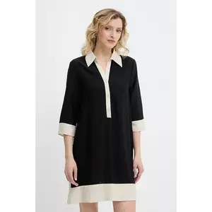 Answear Lab rochie din in culoarea negru, mini, drept imagine