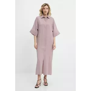 Answear Lab rochie culoarea roz, midi, oversize imagine