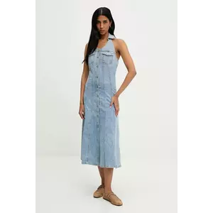 Answear Lab rochie din denim maxi, evazată imagine