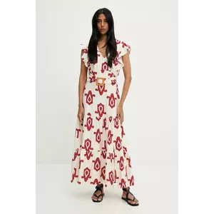 Answear Lab rochie culoarea rosu, maxi, evazată imagine