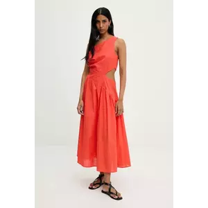 Answear Lab rochie culoarea rosu, maxi, evazată imagine