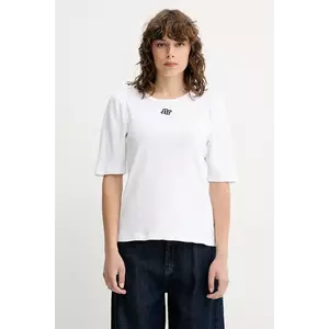MUNTHE tricou din bumbac PARSA culoarea alb, 252110025264 imagine