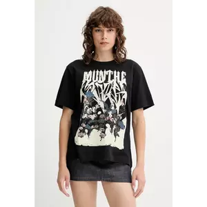 MUNTHE tricou din bumbac PRIZE culoarea negru, 252110325260 imagine