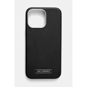 Karl Lagerfeld husă pentru telefon iPhone 15 Pro Max culoarea negru, KLHMP15XPGMSRPK imagine