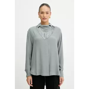 BOSS Orange cămașă culoarea gri, cu guler clasic, relaxed, 50544015 imagine