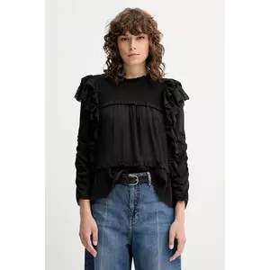 MUNTHE bluză CRISP culoarea negru, uni, 252100225231 imagine